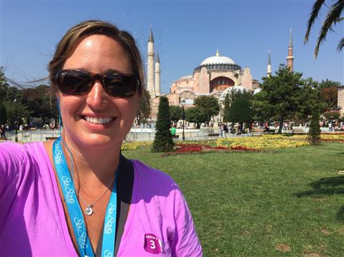 Me at the Hagia Sofia, Istanbul, Turkey 